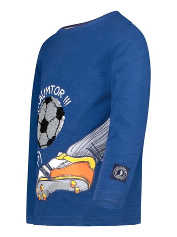 Salt and Pepper Longsleeve "Soccer" in Blau