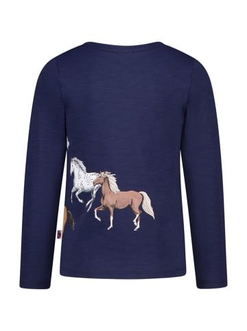 Salt and Pepper Longsleeve "Horses" in Dunkelblau