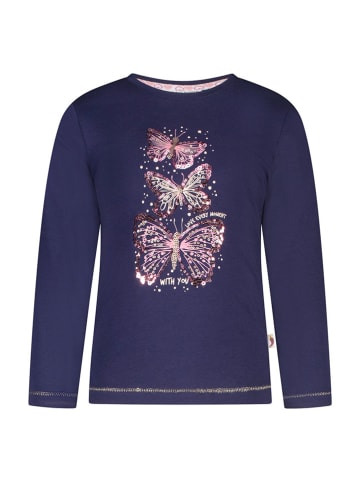 Salt and Pepper Longsleeve "Butterflies" in Dunkelblau