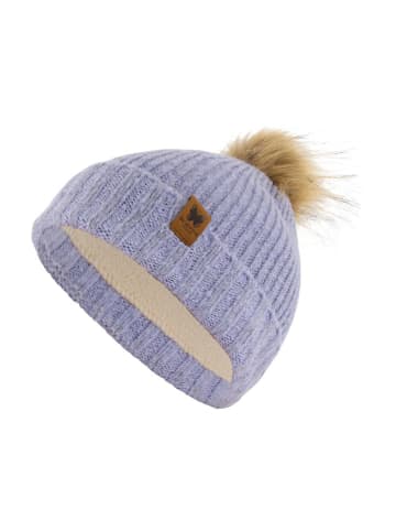 Salt and Pepper Muts met pompon paars