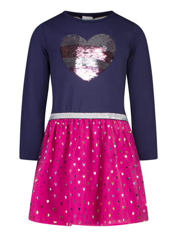 Salt and Pepper Jurk donkerblauw/roze