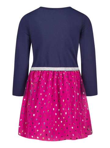 Salt and Pepper Kleid in Dunkelblau/ Pink