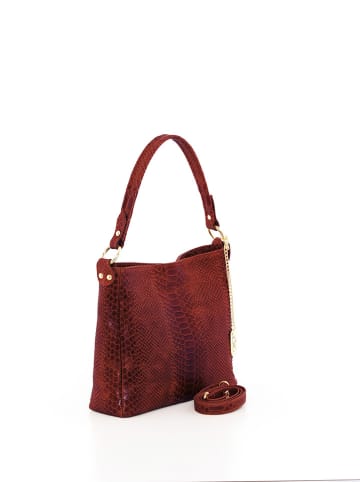 Anna Morellini Leren schoudertas "Dania" rood - (B)29 x (H)24 x (D)8 cm