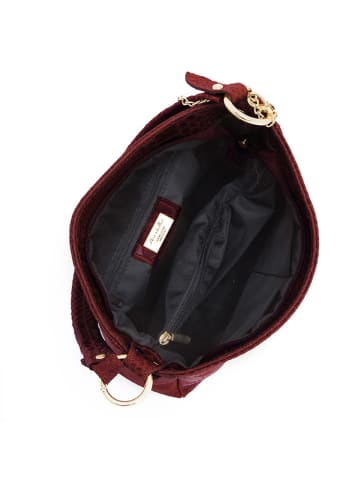Anna Morellini Leren schoudertas "Dania" rood - (B)29 x (H)24 x (D)8 cm