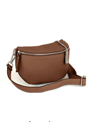 Anna Morellini Leder-Gürteltasche "Berenice" in Braun - (B)25 x (H)14 x (T)1 cm