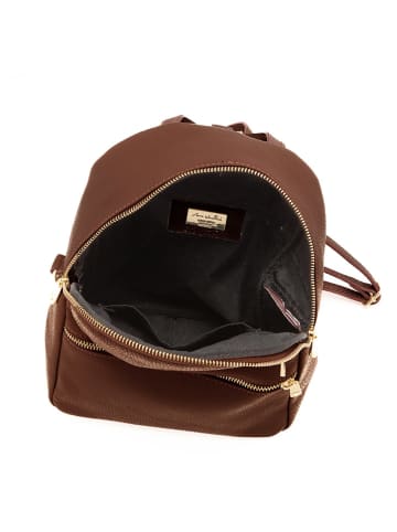 Anna Morellini Leder-Rucksack "Zeolla" in Hellbraun - (B)22 x (H)29 x (T)11 cm