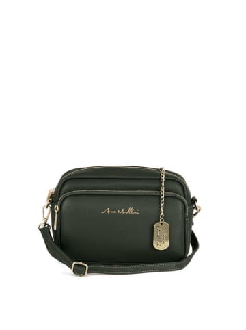 Anna Morellini Leren schoudertas "Tabita" groen - (B)22 x (H)15 x (D)10 cm