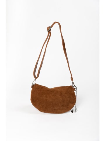Anna Morellini Leren schoudertas "Filellia" camel - (B)25 x (H)14 x (D)1 cm