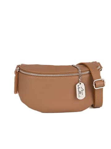 Anna Morellini Leren heuptas "Berenice" beige - (B)25 x (H)14 x (D)1 cm