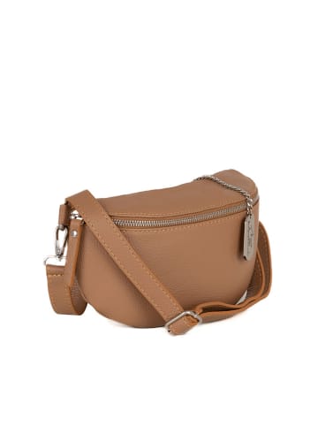 Anna Morellini Skórzana saszetka "Berenice" w kolorze beżowym - 25 x 14 x 1 cm