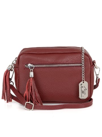 Anna Morellini Leren schoudertas "Abriana" bordeaux - (B)20 x (H)16 x (D)8 cm