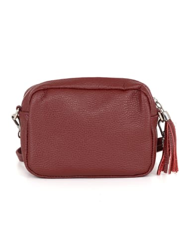 Anna Morellini Leren schoudertas "Abriana" bordeaux - (B)20 x (H)16 x (D)8 cm