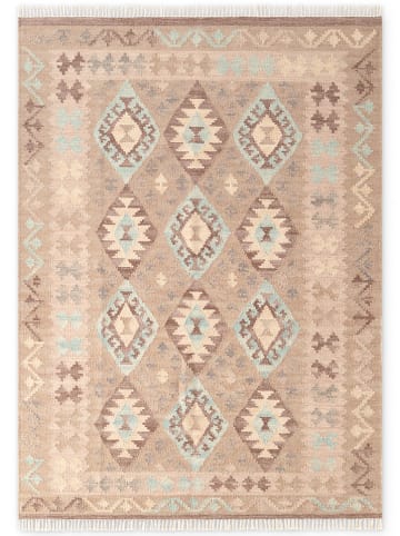 Hanse Home Woll-Teppich "Dune" in Beige/ Hellblau
