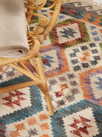Hanse Home Woll-Teppich "Oasis" in Creme/ Blau/ Lila