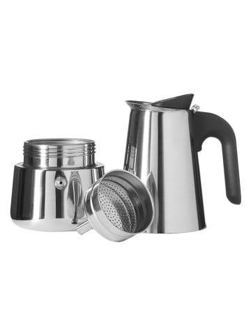 LEONARDO Espressobereiter in Silber/ Schwarz - 300 ml