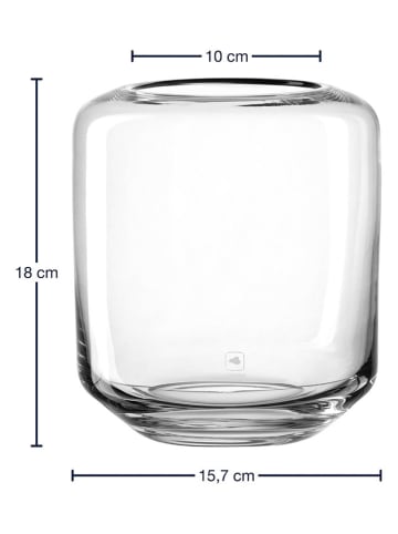 LEONARDO Windlicht "Milano" in Transparent - (H)18 x Ø 15,7 cm