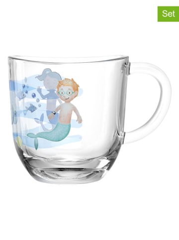 LEONARDO 2er-Set: Tassen ''Meer" in Transparent/ Hellblau - 280 ml