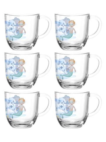 LEONARDO 2er-Set: Tassen ''Meer" in Transparent/ Hellblau - 280 ml