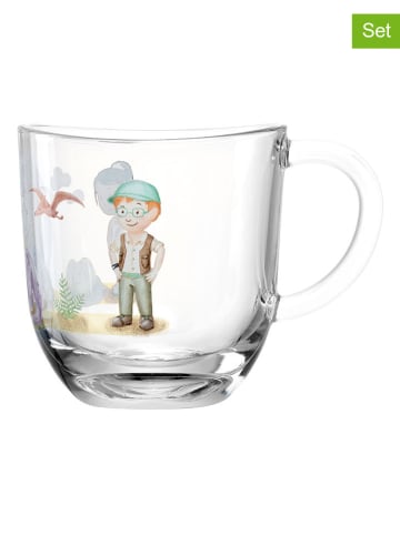 LEONARDO 2er-Set: Tassen ''Dino" in Transparent/ Bunt - 280 ml