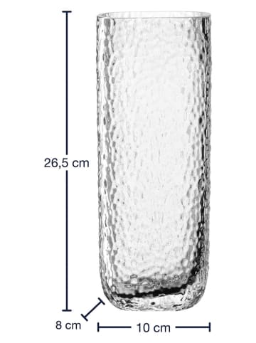 LEONARDO Vaas "Martello" transparant - (H)26,5 cm
