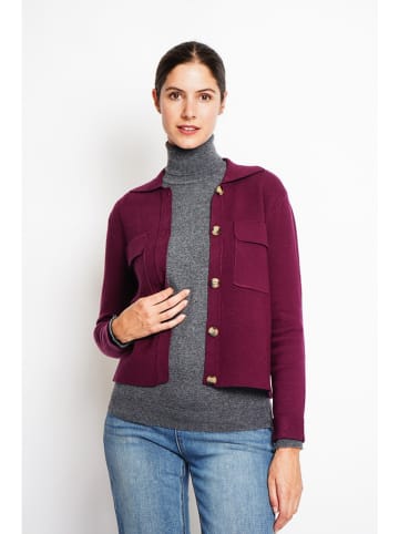 William de Faye Cardigan in Pflaume