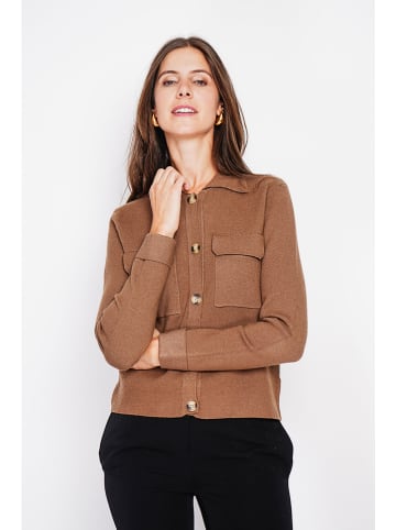 William de Faye Cardigan in Cognac