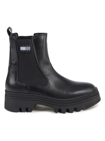 Tommy Hilfiger Shoes Leder-Chelsea-Boots in Schwarz