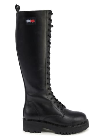 Tommy Hilfiger Shoes Leder-Stiefel in Schwarz