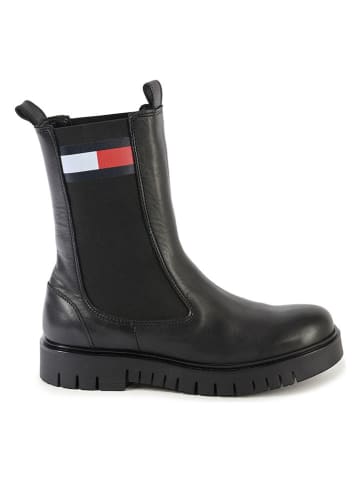 Tommy Hilfiger Shoes Leder-Chelsea-Boots in Schwarz