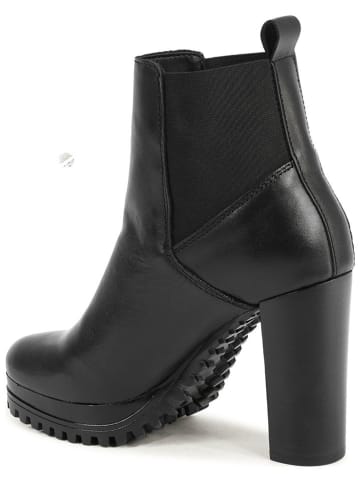 Tommy Hilfiger Shoes Leder-Chelsea-Boots in Schwarz