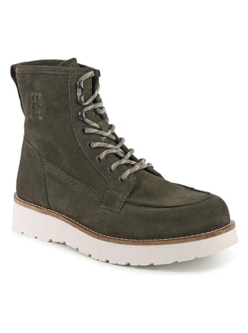 Tommy Hilfiger Shoes Leder-Boots in Grün
