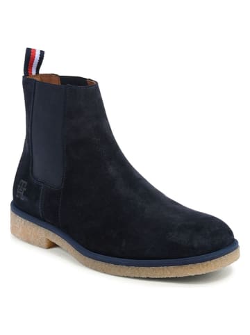 Tommy Hilfiger Shoes Leder-Chelsea-Boots in Dunkelblau