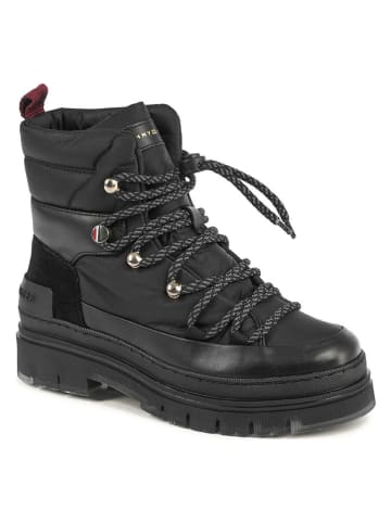 Tommy Hilfiger Shoes Leder-Boots in Schwarz