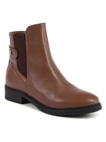 Tommy Hilfiger Shoes Leder-Chelsea-Boots in Hellbraun