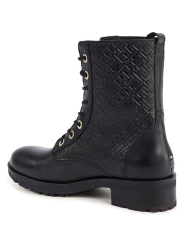Tommy Hilfiger Shoes Leder-Boots in Schwarz