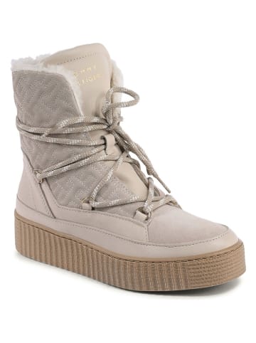 Tommy Hilfiger Shoes Leder-Winterboots in Beige