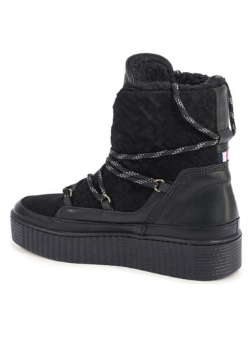 Tommy Hilfiger Shoes Leder-Winterboots in Schwarz