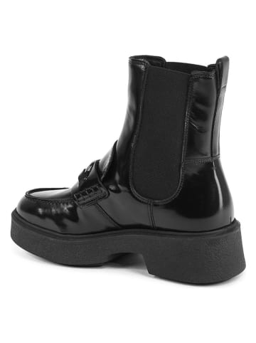 Tommy Hilfiger Shoes Leder-Chelsea-Boots in Schwarz