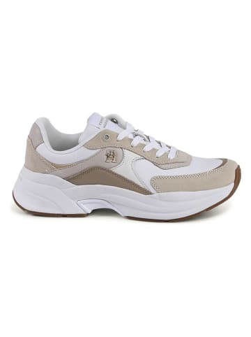 Tommy Hilfiger Shoes Leder-Sneakers in Beige/ Weiß