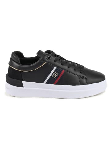 Tommy Hilfiger Shoes Leder-Sneakers in Schwarz