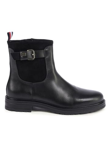 Tommy Hilfiger Shoes Leder-Boots in Schwarz