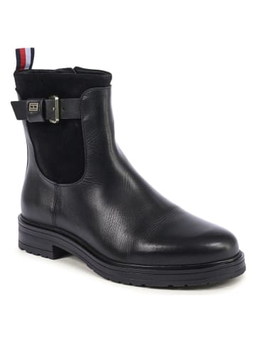 Tommy Hilfiger Shoes Leder-Boots in Schwarz