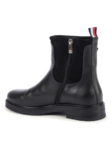 Tommy Hilfiger Shoes Leder-Boots in Schwarz