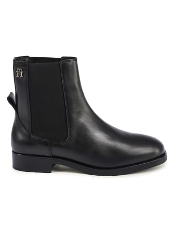 Tommy Hilfiger Shoes Leder-Chelsea-Boots in Schwarz