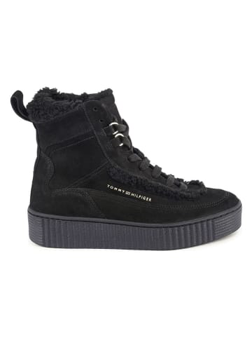 Tommy Hilfiger Shoes Leder-Winterboots in Schwarz
