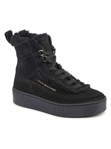 Tommy Hilfiger Shoes Leder-Winterboots in Schwarz