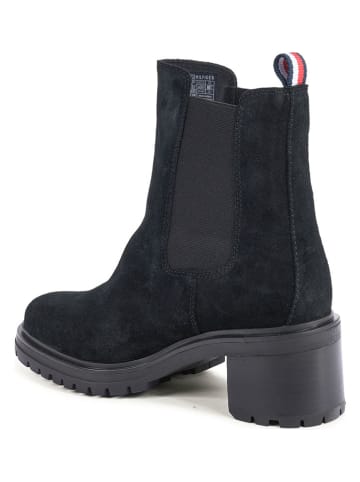 Tommy Hilfiger Shoes Leder-Chelsea-Boots in Schwarz