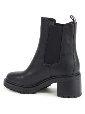 Tommy Hilfiger Shoes Leder-Chelsea-Boots in Schwarz