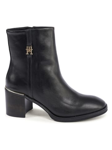 Tommy Hilfiger Shoes Leder-Stiefeletten in Schwarz