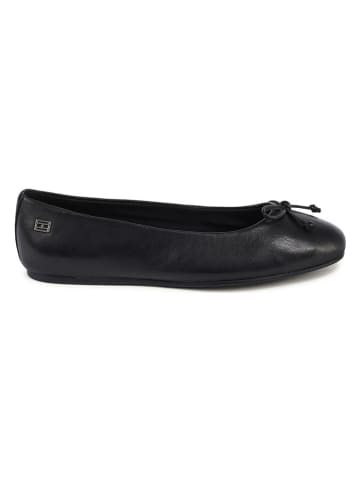 Tommy Hilfiger Shoes Leder-Ballerinas in Schwarz